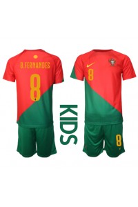 Portugal Bruno Fernandes #8 Babyklær Hjemme Fotballdrakt til barn VM 2022 Korte ermer (+ Korte bukser)